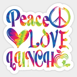 Lunch Lady Peace Love Sticker